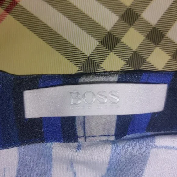 Boss Hugo Boss Top Ruched 3/4 Sleeves Multi Size M Med L Large - Picture 7 of 9